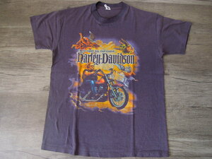 7kb 80's VINTAGE ハーレーHarley-Davidson　MOTORCYCLE　半袖Tシャツ