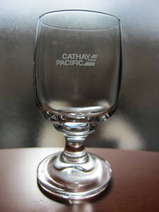  Cathay Pacific Airways #CATHAY PACIFIC# old Logo # business Class # wine glass #1980's