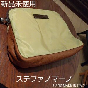 最終特価 新品未使用 STEFNO MANO ステファノ マーノ ポーチ ハンドメイド イタリア製