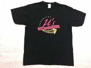 【送料無料】μ's NEXT LoveLive! 2014～ENDLESS PARADE～ ラブライブ! さいたまスーパーアリーナ ライブ 半袖Tシャツ メンズ 綿100% L 黒