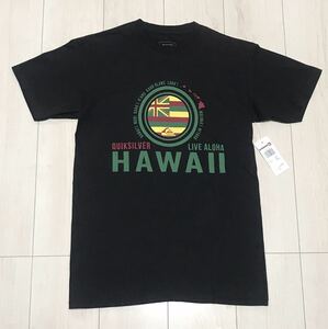 クイックシルバー　ハワイ　Tシャツ 【 Ｓ　黒　】 タグ付　新品同様　半袖　QUIKSILVER HAWAII ブラジル　カラー　SURF サーフィン