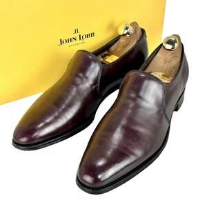 定価30万☆美品☆JOHN LOBB ジョンロブ Edward エドワード PLUM MUSEUM CALF ミュージアムカーフ 6E/24.5cm プレステージ ローファー 茶系