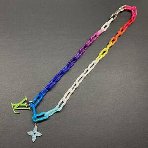 未使用 LOUIS VUITTON ネックレス RAINBOW CHARM