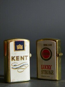 当時物 ★★煙草 KENT& LUCKY STRIKE 豆 オイルライター !! 駄菓子屋ガチャ 当たり景品 パチおまけ ケント タバコ★★未使用デッドストック