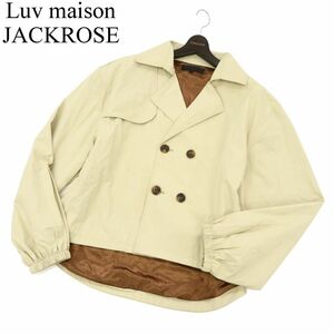 Luv maison JACKROSE ジャックローズ 通年 ゆったり ショート丈★ジャケット トレンチコート Sz.L　メンズ ベージュ　C3T03792_4#O