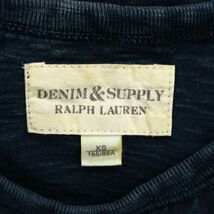 DENIM&SUPPLY Ralph Lauren ラルフローレン 春夏 半袖 インディゴ★ プリント カットソー Tシャツ Sz.XS　メンズ ネイビー　C3T04136_5#D_画像5