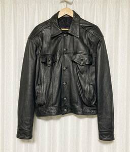  beautiful goods *[A&G] SV Cross button Tracker leather jacket Rider's L original leather silver 925 black USA made e- and ji-