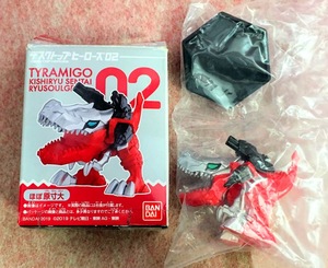 送220円～ リアル精密! 騎士竜戦隊リュウソウジャー「ティラミンゴ Tyramigo」デスクトップヒーローズ 02 彩色済 フィギュア　特撮 人形