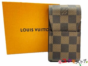 【送料無料】美品 Louis Vuitton LV シガレットケース ダミエ エベヌ ルイヴィトン N63024 タバコケース エテュイシガレット