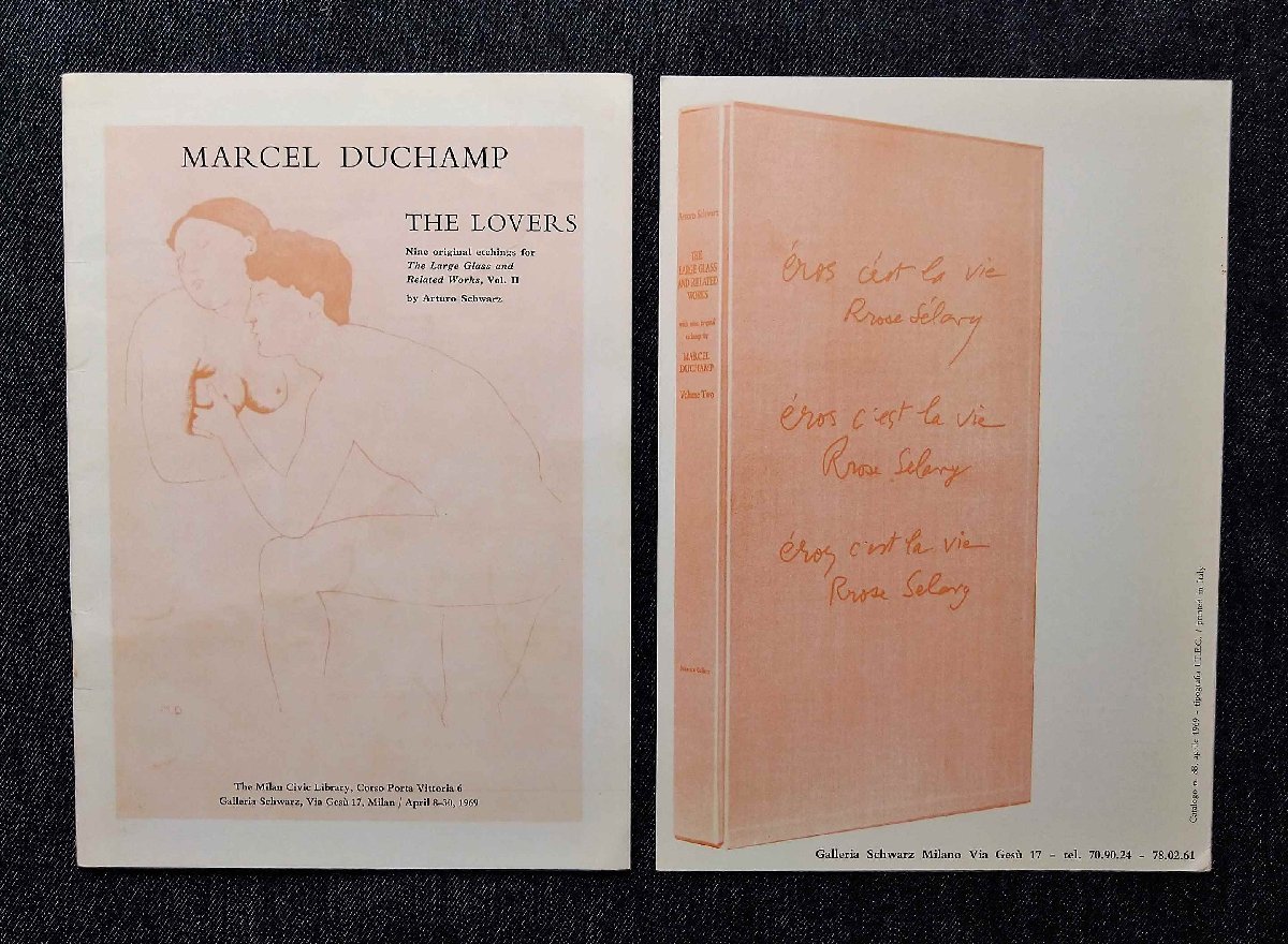 1969年 マルセル･デュシャン Marcel Duchamp The Lovers Galleria Schwarz 恋人たち 大ガラスと関連作品 シュルレアリスム, 絵画, 画集, 作品集, 画集