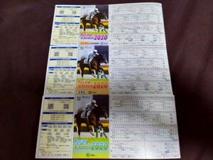 JRA競馬◆2020年レーシングスケジュール3枚◆初版、変更版、再変更版の3種