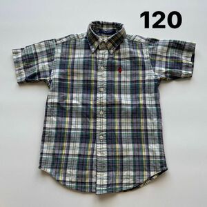 120サイズ（6） Polo ラルフローレン 半袖シャツ チェックシャツ ボタンダウンシャツ RALPH LAUREN BOYS