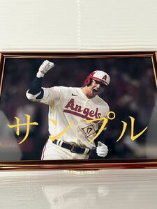 ◆大谷翔平　A4写真　他にも多数出品していますので是非ご覧下さい！　ホームラン　ダイヤモンド一周写真　フレームカラーピンクゴールド