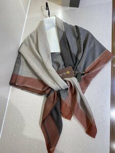 新品　Loro Piana イタリア　ロロピアーナ　マフラー　ストール　 やわらかい カシミア100％　タグと箱付き