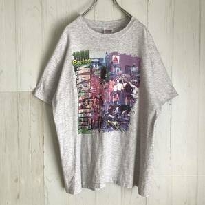 Hanes 90s USA製 半袖Tシャツ L 1998年 ボストンマラソン プリントTシャツ 半袖Tシャツ ヘインズの画像1