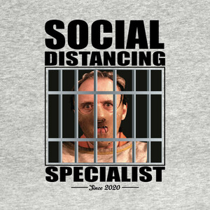 【Tシャツ】　『Dr Hannibal Lecter Social Distancing Specialist』　ハンニバル　羊たちの沈黙　S／M／L／XL