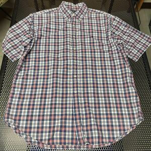 90s ラルフローレン Ralph Lauren 半袖 ボタンダウンシャツ LLサイズ チェック タグほつれあり 大きいサイズ 半袖シャツ チェック柄