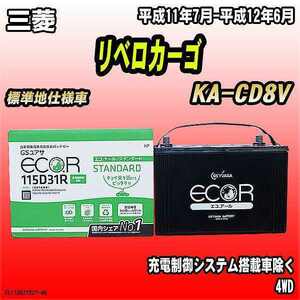 バッテリー GSユアサ 三菱 リベロカーゴ KA-CD8V 平成11年7月-平成12年6月 EC115D31RST