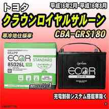 バッテリー GSユアサ トヨタ クラウンロイヤルサルーン CBA-GRS180 平成16年2月-平成16年8月 EC85D26LST_画像1