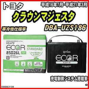 バッテリー GSユアサ トヨタ クラウンマジェスタ DBA-UZS186 平成16年7月-平成21年3月 EC85D26LST