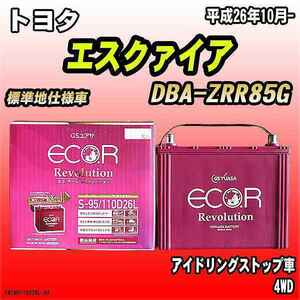 バッテリー GSユアサ トヨタ エスクァイア DBA-ZRR85G 平成26年10月- ER-S-95/110D26L
