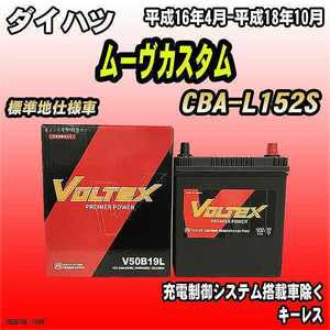 バッテリー VOLTEX ダイハツ ムーヴカスタム CBA-L152S 平成16年4月-平成18年10月 V50B19L