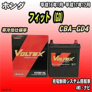 バッテリー VOLTEX ホンダ フィット (GD) CBA-GD4 平成16年1月-平成17年12月 V50B19L