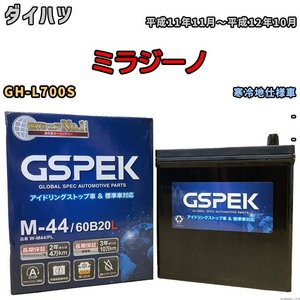 バッテリー デルコア GSPEK ダイハツ ミラジーノ GH-L700S - M-44