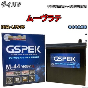 バッテリー デルコア GSPEK ダイハツ ムーヴラテ DBA-L550S - M-44