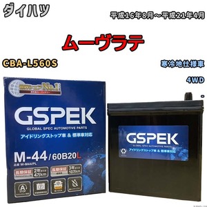 バッテリー デルコア GSPEK ダイハツ ムーヴラテ CBA-L560S 4WD M-44