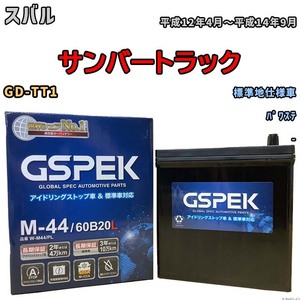 バッテリー デルコア GSPEK スバル サンバートラック GD-TT1 パワステ M-44