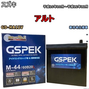 バッテリー デルコア GSPEK スズキ アルト GD-HA12V - M-44