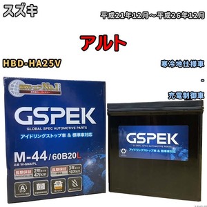 バッテリー デルコア GSPEK スズキ アルト HBD-HA25V - M-44