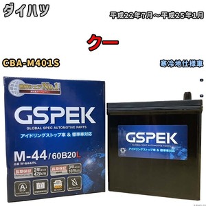 バッテリー デルコア GSPEK ダイハツ クー CBA-M401S - M-44