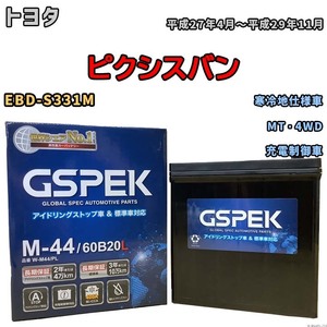 バッテリー デルコア GSPEK トヨタ ピクシスバン EBD-S331M MT・4WD M-44