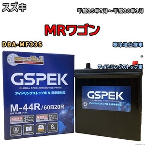 バッテリー デルコア GSPEK スズキ ＭＲワゴン DBA-MF33S - M-44R