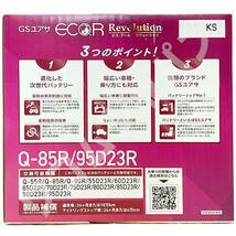 バッテリー GSユアサ トヨタ クラウンエステート TA-JZS171W 平成12年8月～平成19年6月 ER-Q85R/95D23R_画像6