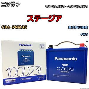 バッテリー パナソニック カオス ニッサン ステージア CBA-PNM35 平成16年8月～平成19年6月 100D23L