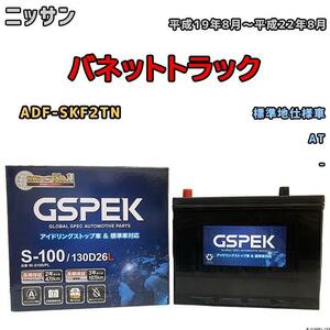 バッテリー デルコア GSPEK ニッサン バネットトラック ADF-SKF2TN 平成19年8月～平成22年8月 - 80D26L