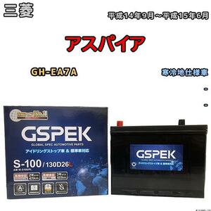 バッテリー デルコア GSPEK 三菱 アスパイア GH-EA7A 平成14年9月～平成15年6月 - 80D26L