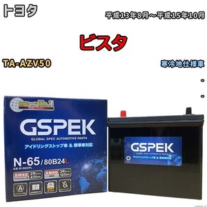 バッテリー デルコア GSPEK トヨタ ビスタ TA-AZV50 - N-65