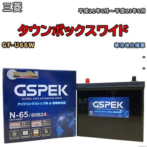 バッテリー デルコア GSPEK 三菱 タウンボックスワイド GF-U66W - N-65