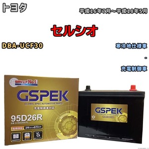 バッテリー デルコア GSPEK トヨタ セルシオ DBA-UCF30 - G-95D26R/PL