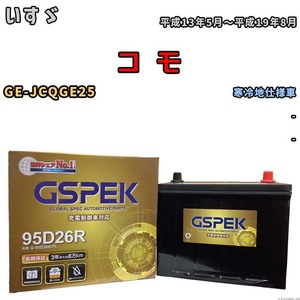 バッテリー デルコア GSPEK いすゞ コ　モ GE-JCQGE25 - G-95D26R/PL