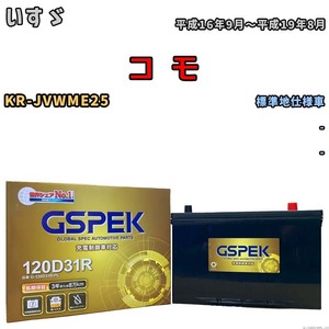 バッテリー デルコア GSPEK いすゞ コ　モ KR-JVWME25 - G-120D31R/PL