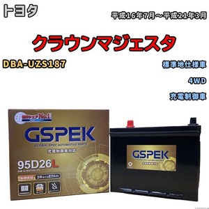 バッテリー デルコア GSPEK トヨタ クラウンマジェスタ DBA-UZS187 4WD G-95D26L/PL