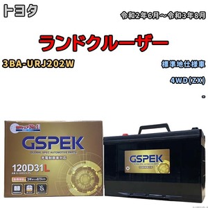 バッテリー デルコア GSPEK トヨタ ランドクルーザー 3BA-URJ202W 4WD(ZX) G-120D31L/PL