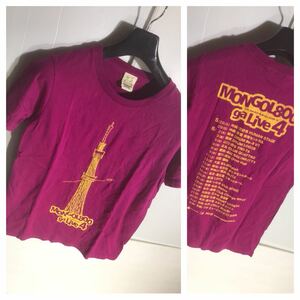 TISSUE FREAK RECORDS モンパチ MONGOL800 ga LIVE 4 2011 ツアーTシャツ ピンクパープル 紫 邦楽 バンドTシャツ S