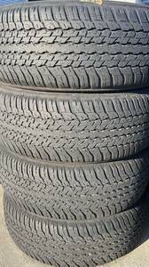 DUNLOP 265/60R18 AT ホワイト文字　セット　2019年製　ばり山　1本キズ有り　送料無料　(内陸のみ)