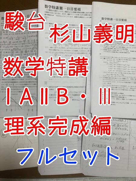 駿台 杉山先生 夏期 数学特講 ⅠAⅡB Ⅲ 冬期 直前 理系完成編